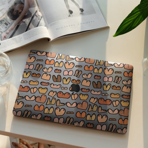 Art Painted Woman Breasts case for apple MacBook All Generations Air Pro - Picture 4 of 5